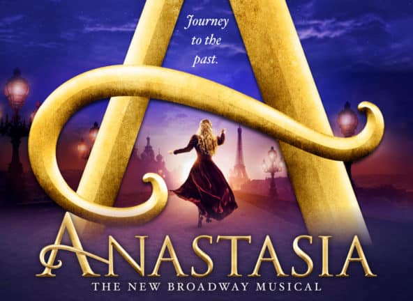 Anastasia. Journey to the past; Girl running under an A toward a cityscape