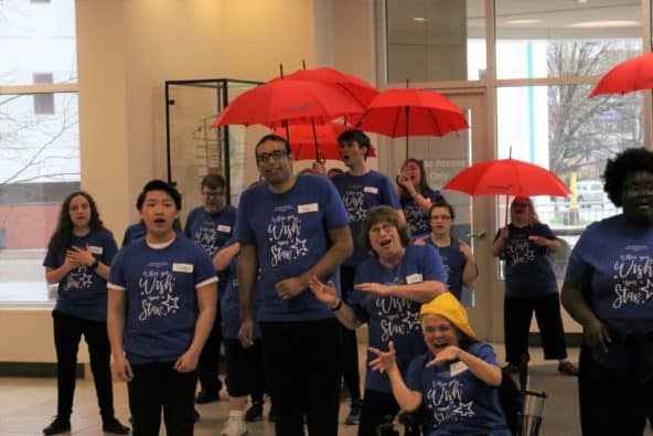 When You Wish Upon a Star cast performs at the Children's Hospital Star Studio