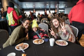 Community members share in a meal at 5 to 10 on Hennepin event