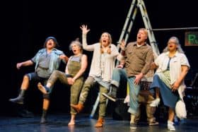 Photo from Theatre 55 production of Urinetown, Photo credit: Jolie Olson
