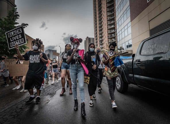Black Lives Matter Protesters on the streets on the Twin Cities