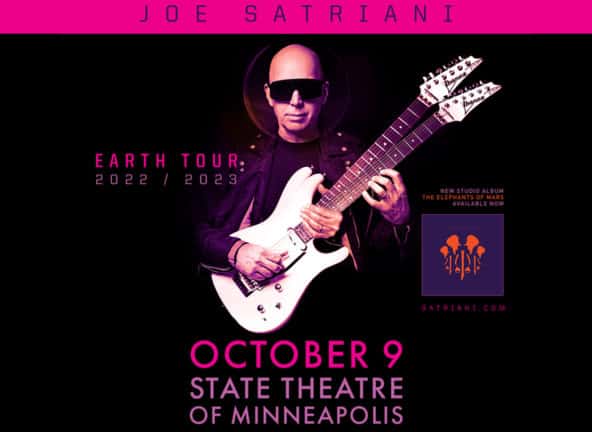 Joe Satriana - Earth 2022/2023 Tour at State Theatre in Minneapolis, Minnesota on October 9, 2022.