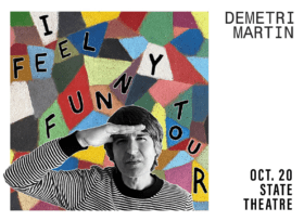 Demetri Martin: I Feel Funny Tour at State Theatre in Minneapolis, Minnesota on October 20, 2022.