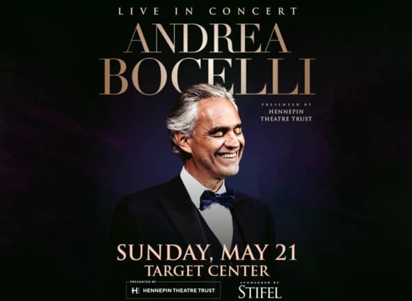Andrea Bocelli at Target Center in Minneapolis, Minnesota on May 21, 2023.