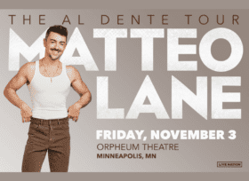 Matteo Lane at Orpheum Theatre in Minneapolis, Minnesota on November 3, 2023.