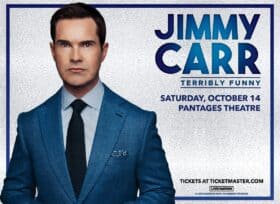 Jimmy Carr at Pantages Theatre in Minneapolis, Minnesota on October 14, 2023.