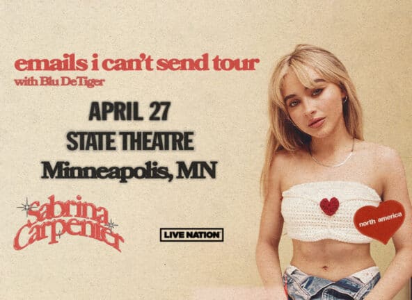 Sabrina Carpenter at State Theatre in Minneapolis, Minnesota on April 27, 2023.