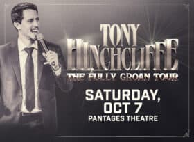 Tony Hinchcliffe at Pantages Theatre in Minneapolis, Minnesota on October 7, 2023.
