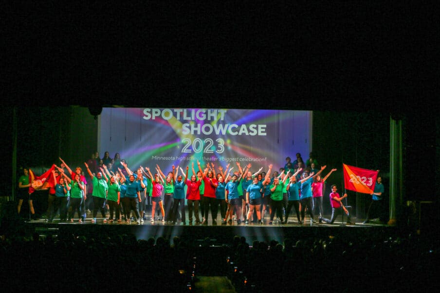 Students perform on stage for Spotlight Showcase 2023